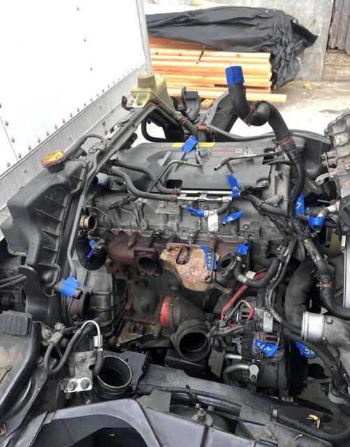 image of bicycle parts layout on a workbench